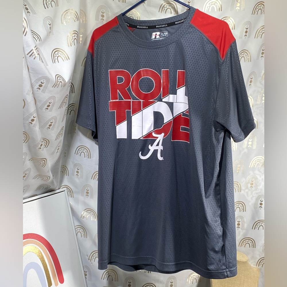 Russell Athletic Men's Gray and Red 'Roll Tide' Tee